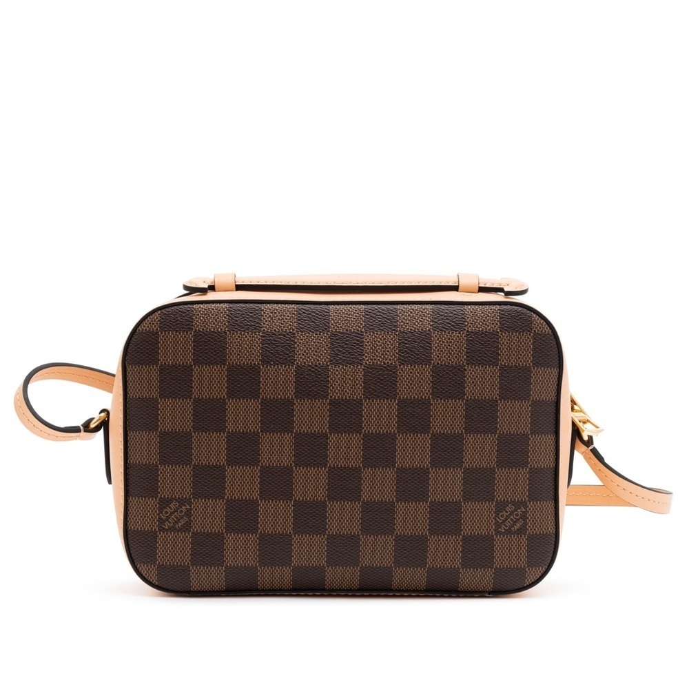 Louis Vuitton Brown Damier Ebene Canvas and Pink Leather Santa Monica Camera Bag - Picture 15 of 16